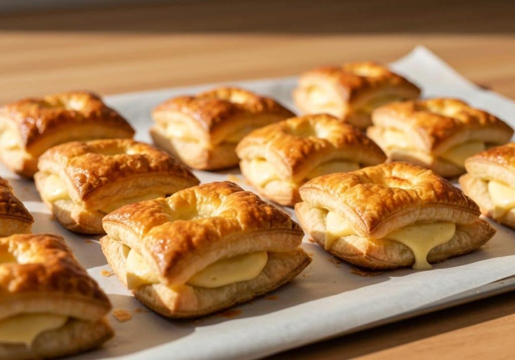 Bouchées à la reine feuilletées sur plaque de cuisson