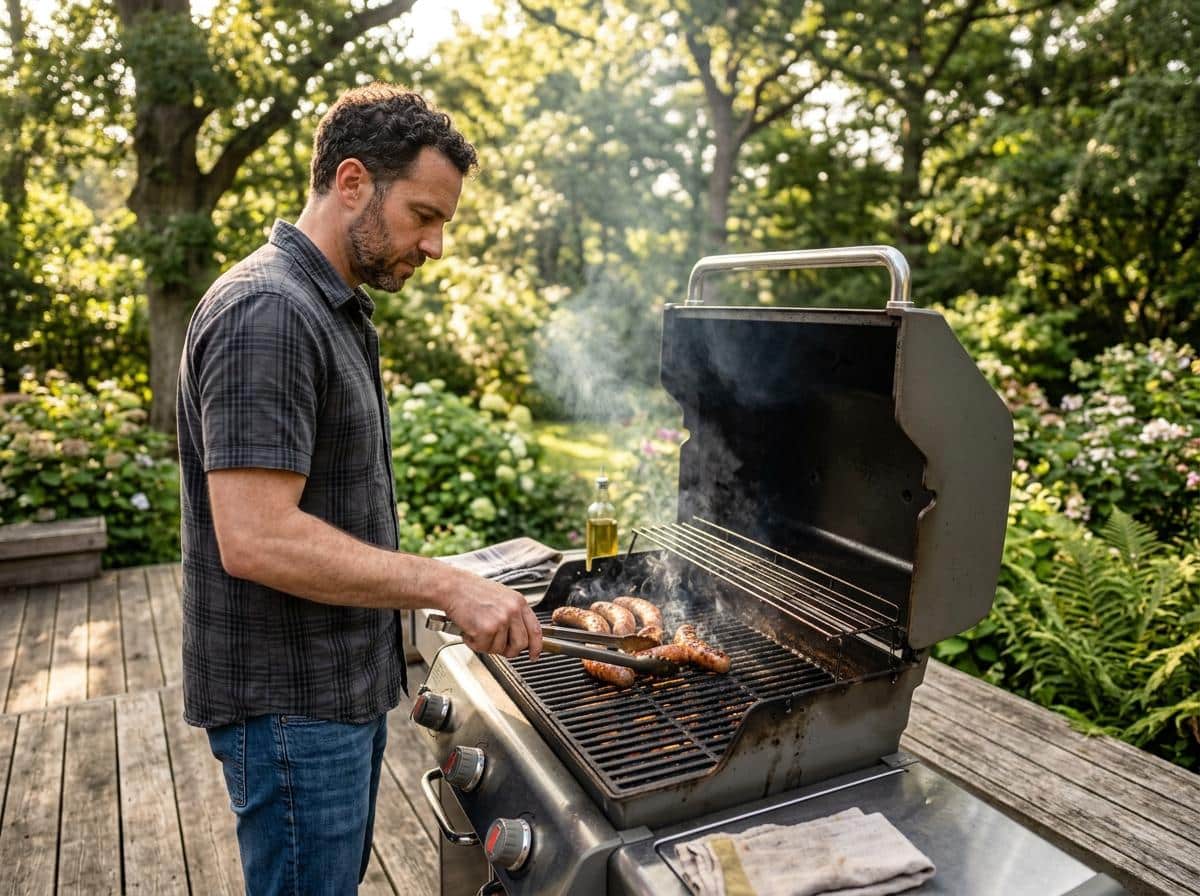 quelle température de cuisson pour les saucisses au barbecue au charbon ou au gaz