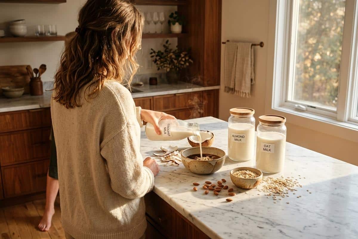 Lait de coco, lait d'amande ou lait d'avoine : lequel choisir pour cuisiner ?